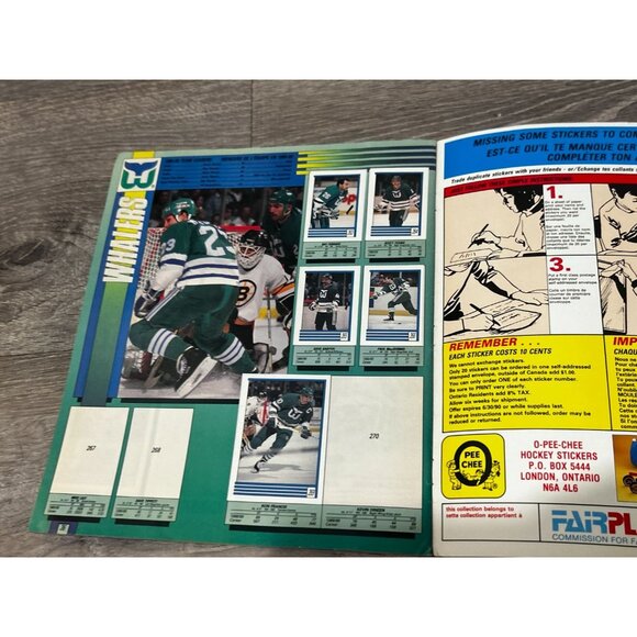 1989-90 O-Pee-Chee NHL Hockey Sticker Album Complete Paperback - Picture 6 of 8